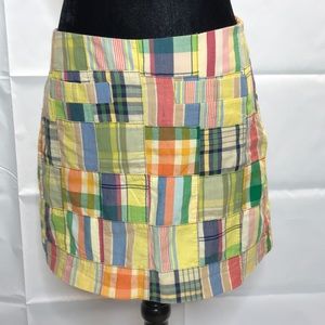 J.Crew madras patchwork skirt - EUC